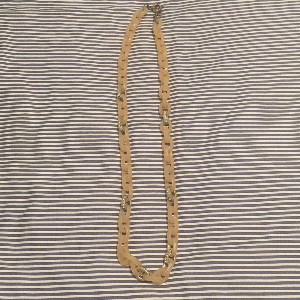 J Crew Factory Blush Acetate Link Necklace